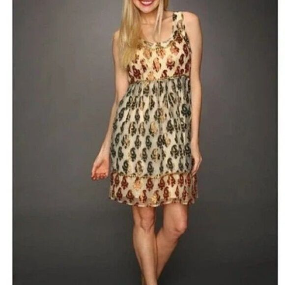 NWT Free People size 6 champagne dress - Picture 1 of 11